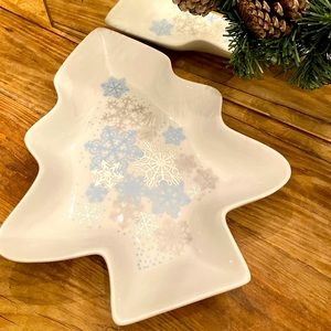 White Porcelain Christmas Tree Serving Platter
